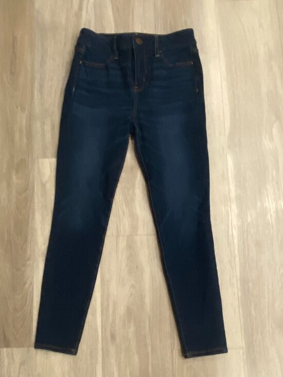 American Eagle Outfitters Denim - American Eagle Dream Jean HighRise Jegging Size 4 Short Dark Wash Stretch Skinny